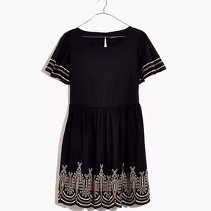 Madewell Embroidered Eyelet Puff-Sleeve Mini Dress*
